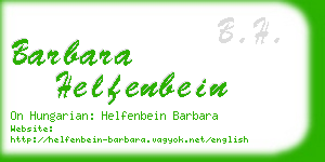 barbara helfenbein business card